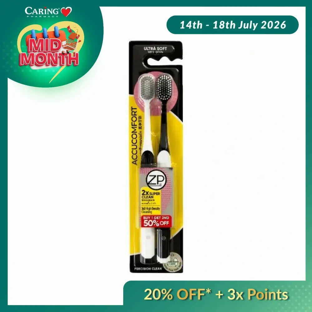 ZP ACCUCOMFORT TOOTHBRUSH 2S