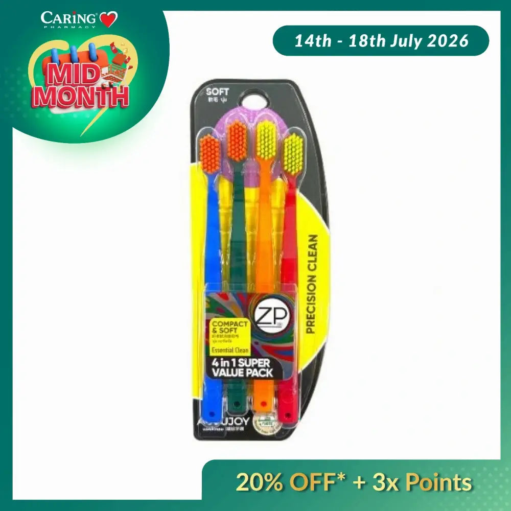 ZP ACCUJOY TOOTHBRUSH 4 IN 1 SUPER VALUE PACK