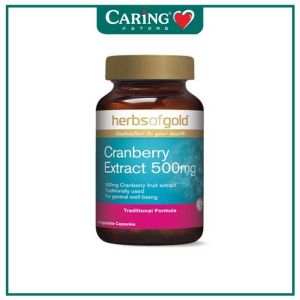 HERBS OF GOLD CRANBERRY EXTRACT 500MG VEGETABLE CAPSULE 90S