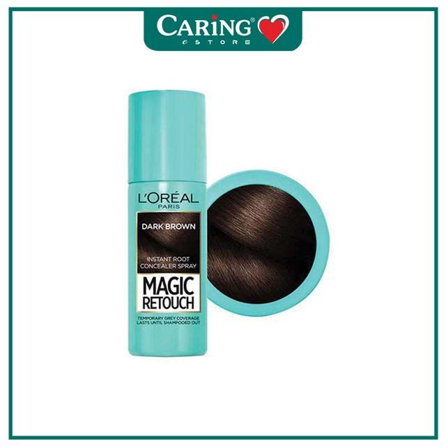 LOREAL MAGIC RETOUCH INSTANT ROOT CONCEALER SPRAY-DARK BROWN 75ML | Caring  Pharmacy Official Online Store