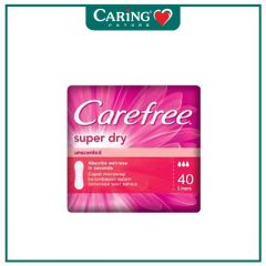 CAREFREE SUPER DRY UNSCENTED PANTY LINER 40S
