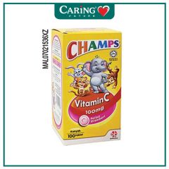 CHAMPS VITAMIN C 100MG STRAWBERRY CHEWABLE TABLET 100S