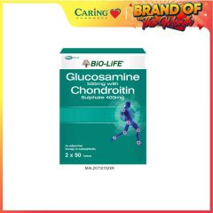 BIO-LIFE GLUCOSAMINE 500MG WITH CHONDROITIN SULPHATE 400MG TAB 90SX2