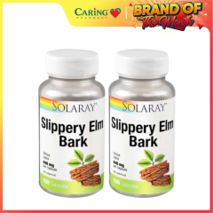 SOLARAY SLIPPERY ELM BARK 100S X 2