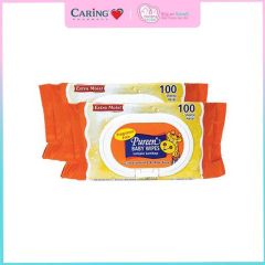 PUREEN BABY WIPES FRAGRANCE FREE 100S X 2