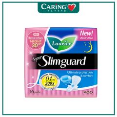 LAURIER PAD SUPER SLIM GUARD NIGHT WING ULTRA ABSORBENT 30CM 16S