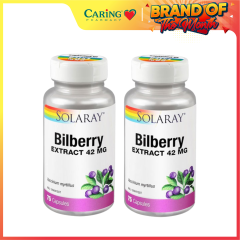 SOLARAY BILBERRY EXTRACT 42MG 75S X 2