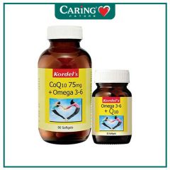 KORDELS COQ10 75MG + OMEGA 3-6 FOR HEART HEALTH SOFTGEL 90S + 30S