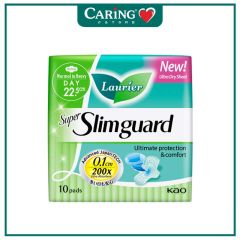 LAURIER PAD SUPER SLIM GUARD DAY WING ULTRA ABSORBENT 22.5CM 10S