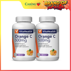 VITAHEALTH ORANGE C 500MG CHEWABLE TABLET 100S X 2