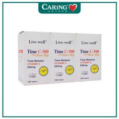 LIVE-WELL TIME C-500 VITAMIN C WITH ROSE HIP TABLET 150S X 2 + 150S