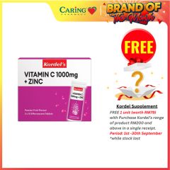 KORDELS VITAMIN C 1000MG ZINC EFFEVESCENT PASSION FRUIT 10S X 3