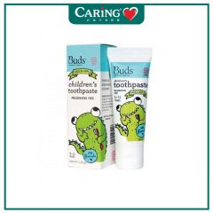 BUDS CHILDRENS TOOTHPASTE WITH FLUORIDE GREEN APPLE 50ML