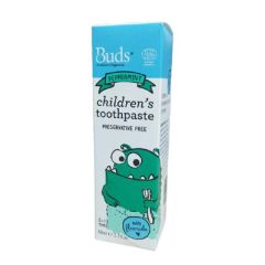 BUDS CHILDRENS TOOTHPASTE WITH FLUORIDE PEPPERMINT 50ML