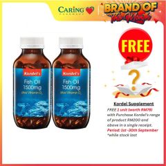 KORDELS FISH OIL 1500MG + VITAMIN D3 SOFTGEL 120S X 2