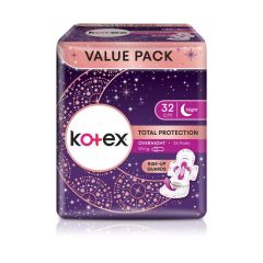 KOTEX TOTAL PROTECTION PAD OVERNIGHT WING PROACTIVE GUARDS 32CM 24S