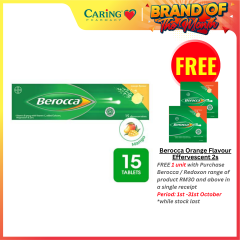 BEROCCA MANGO FLAVOUR EFFERVESCENT TABLET 15’s 