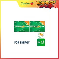 BEROCCA VITAMIN B+C ORANGE EFFERVESCENT TABLET 45’s x 2