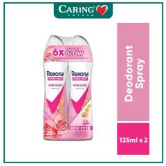 REXONA Women Deodorant Spray ROSE GLOW 135ML 2S