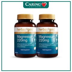 [Exp Date: Sept 2023] HERBS OF GOLD MAGNESIUM 220MG TABLET 60S X 2