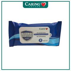 CARING ALCOHOL DISFECTANT WIPES 10S