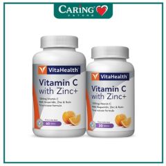 VITAHEALTH VITAMIN C+ZINC 60S+30S