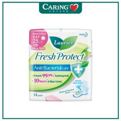 LAURIER FRESH PROTECT ANTI-BACTERIAL ULTRA SLIM 25CM WING 14S