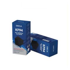 DECA KF94 4PLY SURGICAL DISPOSABLE ADULT  FACE BLACK 20S