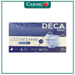 DECA DAILY SURGICAL DISPOSABLE ADULT FACE MASK 50S