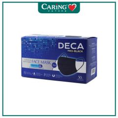DECA PRO BLACK 4PLY SURGICAL DISPOSABLE ADULT FACE 50S