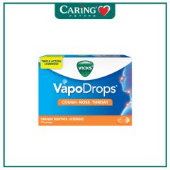 VICKS VAPODROPS ORANGE MENTHOL 12S