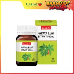 KORDELS PAPAYA LEAF EXTRACT 500MG 30S